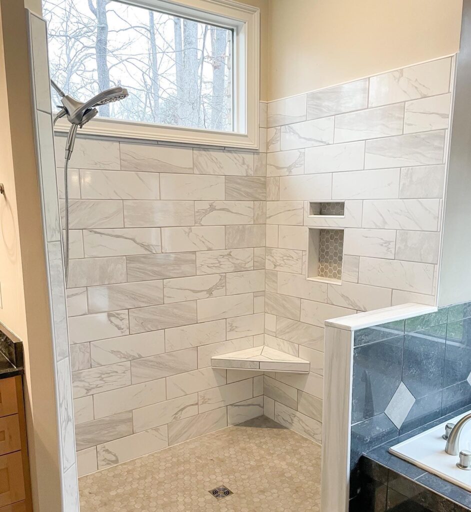 Beautiful one-day shower remodel in Winston-Salem. One-day shower remodel in Kernersville